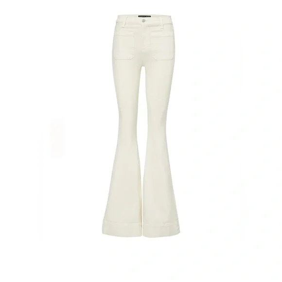 Veronica Beard Sheridan Exaggerated Flare Jeans Beige - Picture 4 of 4